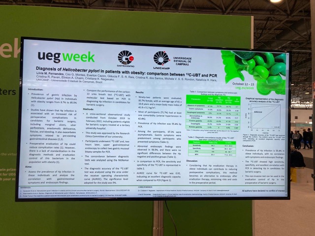 Alunas do Programa de Pós-graduação em Clínica Médica apresentaram trabalhos no UEGW 2024